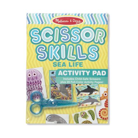 Melissa And Doug Sea Life Scissor Skills Activity Pad With Child Safe