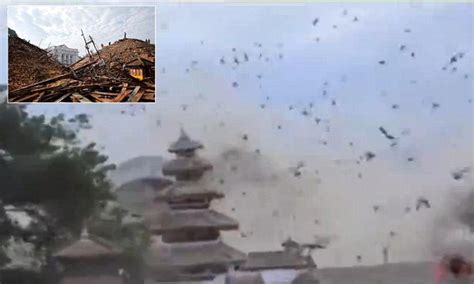 Hundreds Of Birds Filled The Sky As Earthquake Hit Nepal S Kathmandu Daily Mail Online