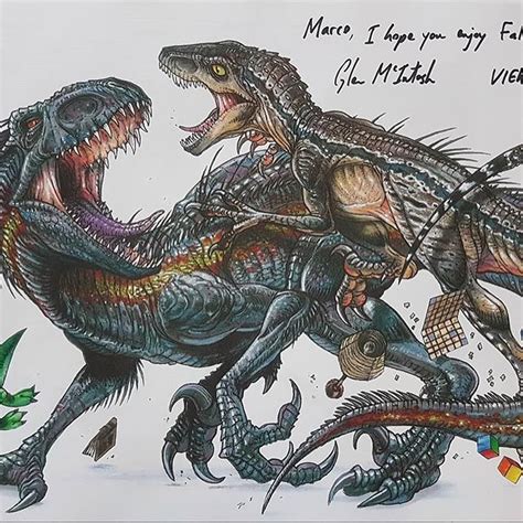 Jurassic World Fallen Kingdom Art Sketches By Glen Mcintosh Courtesy Of Dammne And … Jurassic