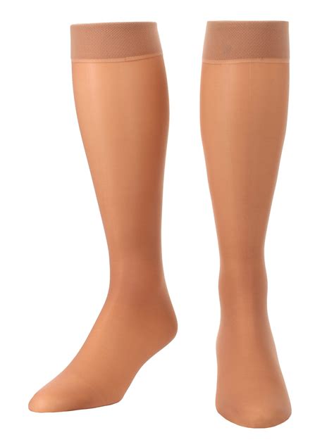 Sheer Compression Knee Highs Made In The USA Light Support Socks For