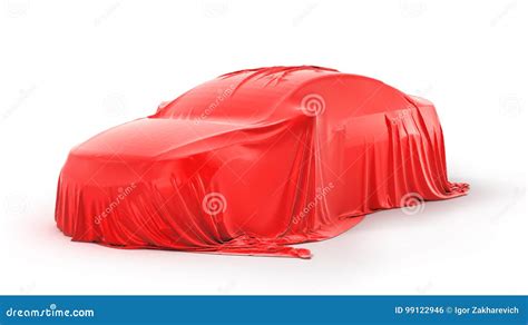 Presentation Of The Car Car Under The Cloth Stock Illustration