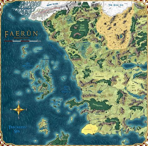Faerun Forgotten Realms Map 5e United Airlines And Travelling