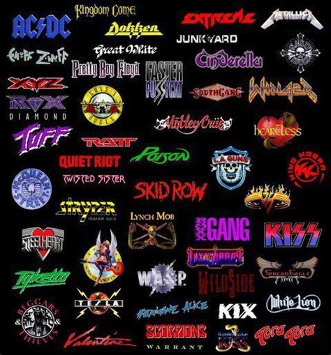 80s Rock Logos