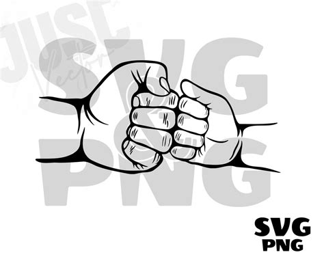 father and sons svg fist bumps svg best friend s svg etsy