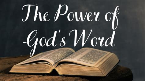 The Power Of Gods Word Youtube