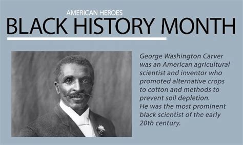 Black History Month American Hero George Washington Carver Did You