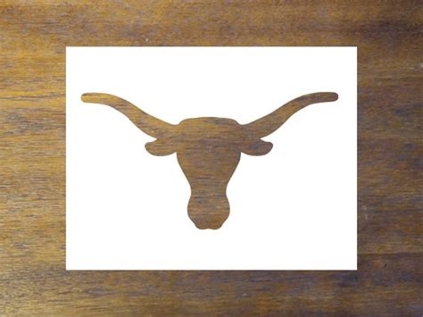 Texas Longhorn Stencil Reusable Color Draw And Paint Stencil Etsy