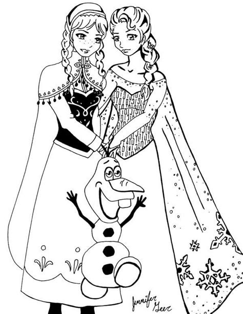 Frozen Lindos Dibujos De La Princesa Anna Y Elsa Dibujos Para Pintar