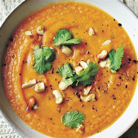 Jamies Curried Sweet Potato And Cashew Nut Soup Recipe Woolworths