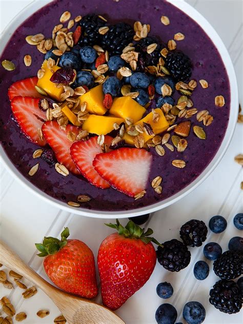 Summer Berry Smoothie Bowl Healthy Food
