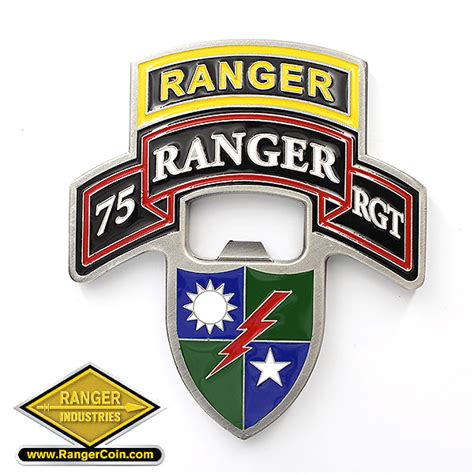 75th Ranger Rgt Bottle Opener Coin Ranger Coin Store