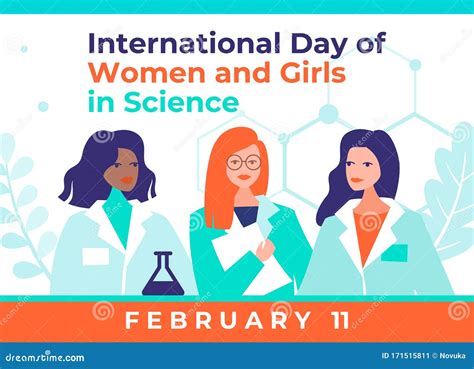 International Day Of Women And Girls In Science February 11 Vector