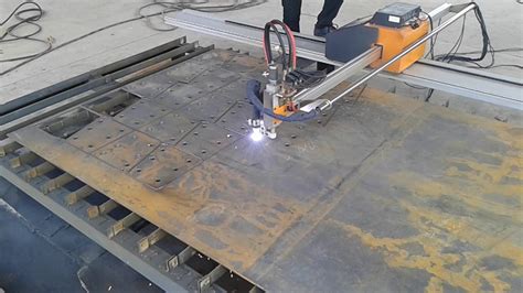 Portable Cnc Plasma Cutting Machine Cutter Steel Plate Cutting Youtube