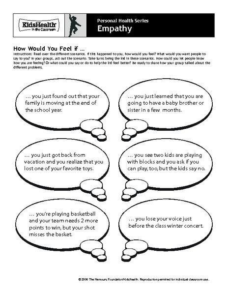 Free Empathy Worksheets For Adults Pdf