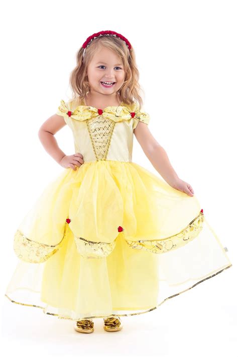 Deluxe Yellow Beauty Beauty Dress Dress Up Costumes Princess Dress Up