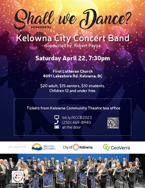 Shall We Dance Kelowna City Concert Band Spring Concert Gonzo Events