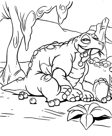 Download Spike Eat Fruits Land Before Time Coloring Page - Download & Print Online Coloring Pages for ...