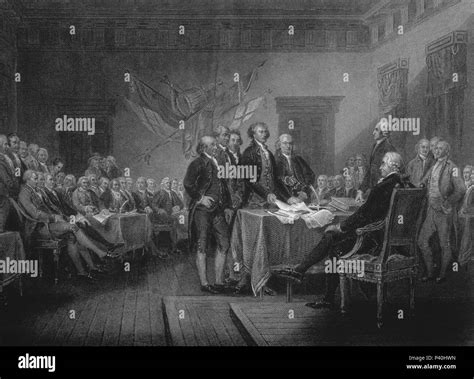 La Firma De La Declaración De La Independencia El 4º De Julio De 1776