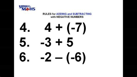 Directed Numbers Adding And Subtracting Youtube