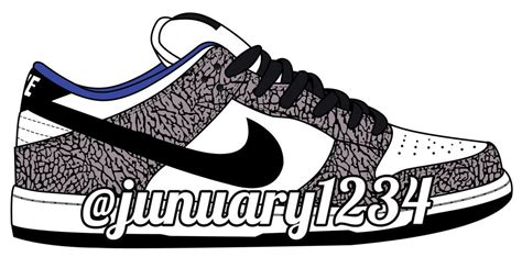 Nike Sb Dunk Low White Cement By Junuary1234 On Deviantart