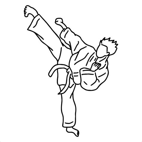 Premium Vector Karate Kick Icon Logo Vector