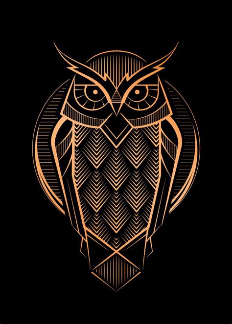 Deco Owl Poster Art Print By Grant Shepley Displate Owl Posters