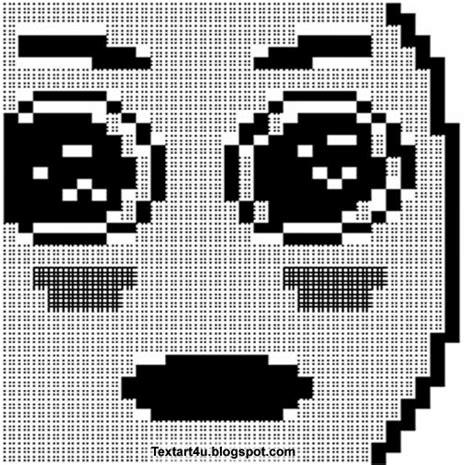 Amazed Face Meme Ascil Art Picture Cool Ascii Text Art 4 U