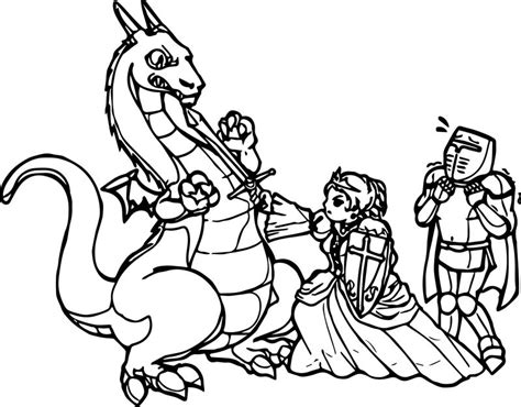 Dragon Princess Warrior Coloring Page Coloring Sheets