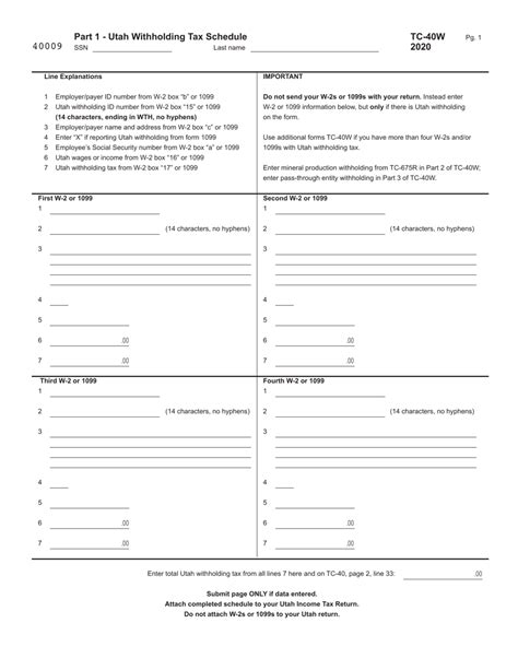 Form Tc 40w 2020 Fill Out Sign Online And Download Fillable Pdf
