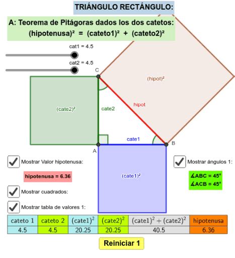Triangulo Rectangulo Y Teorema De Pitagoras 2 Escolar Abc Color Images