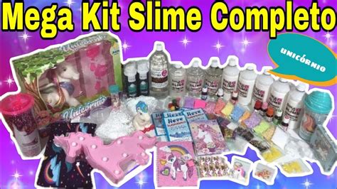 Mega Kit De Slime UnicÓrnio Completo Youtube
