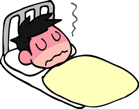 Man Is In Bed Sick With Fever Clipart Free Download Transparent Png
