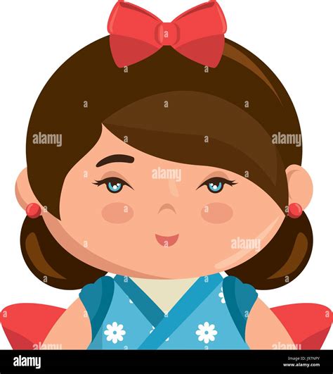 cute japanese girl cartoon stock vector image and art alamy