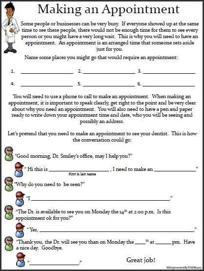 9 Printable Life Skills Worksheets For Students And Adults