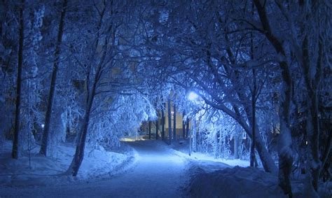 Vinter Natt Blå Gratis Foto På Pixabay Pixabay