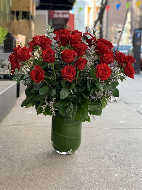 Three Dozen Red Roses In New York Ny Evas Garden Florist