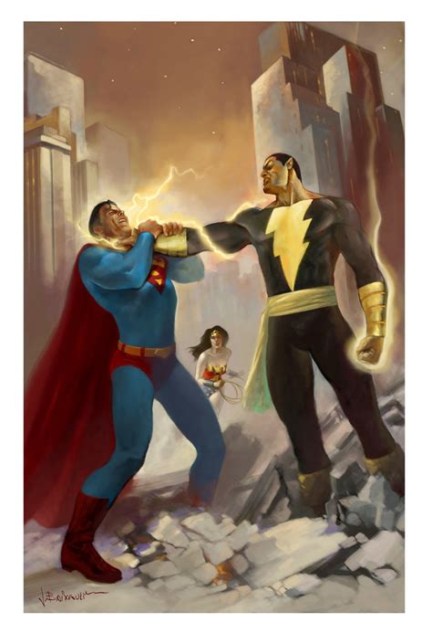 Black adam vs shazam / superman. Black Adam vs Superman by Josep Bauxauli | Comic books ...