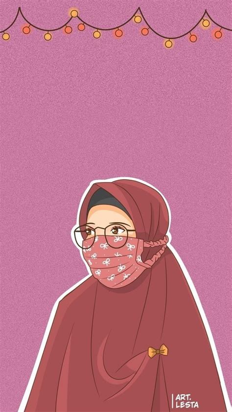 Aesthetic Iphone Anime Hijab Wallpaper