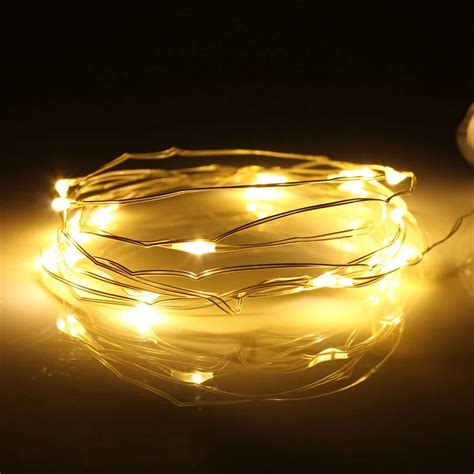 2m5m 2050 Led Fairy Light Usb Powered Silver Metal Wire Led String