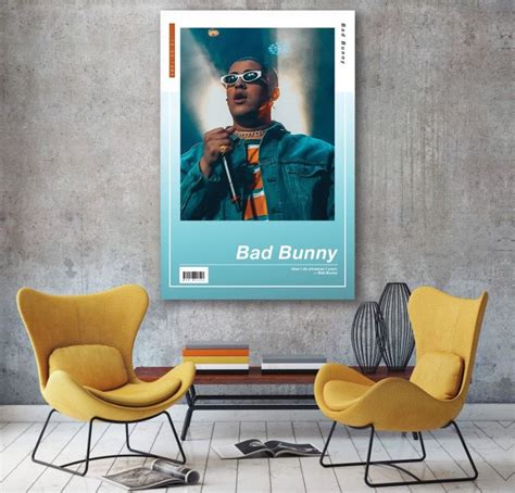 Bad Bunny Poster Canvas Bad Bunny Print Canvas Print Poster Etsy