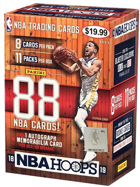 Nba Panini 2018 19 Hoops Basketball Trading Card Blaster Box 11 Packs 1 Autograph Or