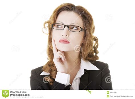 Thoughtful Businesswoman Stock Image Image Of Business 30783581