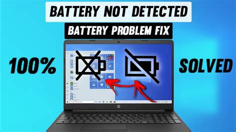 Laptop Battery Not Detected Windows 10 No Battery Problem Laptop
