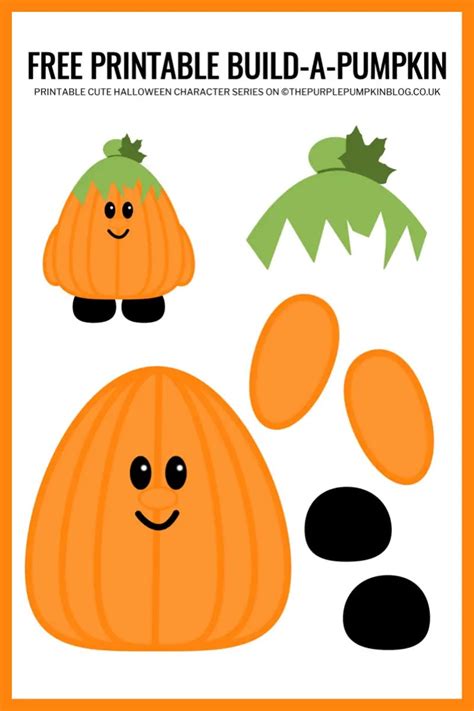 Build A Pumpkin Free Printable Halloween Paper Craft Fun For Kids