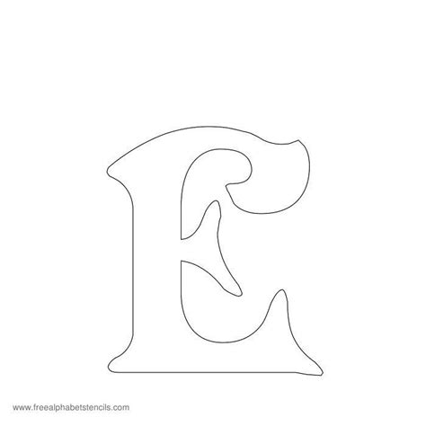 Decorative Alphabet Stencil E Cursive Letters Fancy Decorative