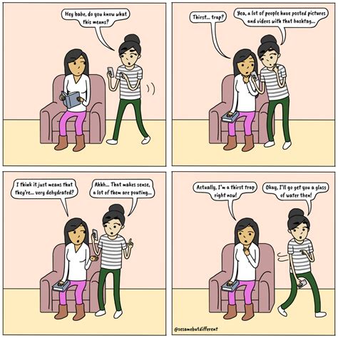 cute comics about lesbian couple thirst trap lgbtq sesame but different