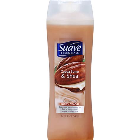 Suave Essentials Creamy Cocoa Butter And Shea Body Wash 15 Oz Bar