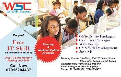 Free Computer Training In Lagos Island Msoffice Graphics Web Design