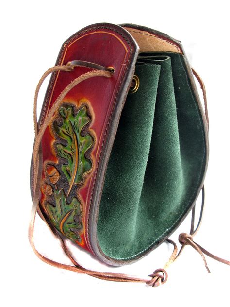 Handmade Leather Drawstring Pouch