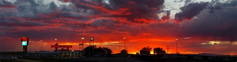 Sunset At Clines Corners On The Old Route 66 Today I 40 Interstate